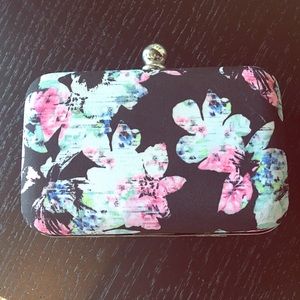 Black Flowered clutch